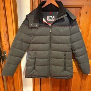 Black and Gray Puffer Jacket
